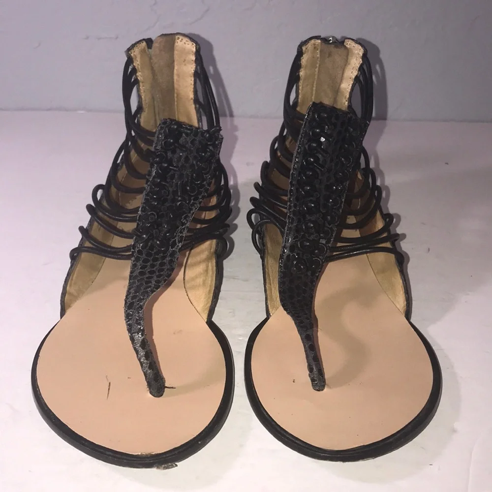 L.A.M.B. Gladiator Leather Sandals - Picture 4 of 8